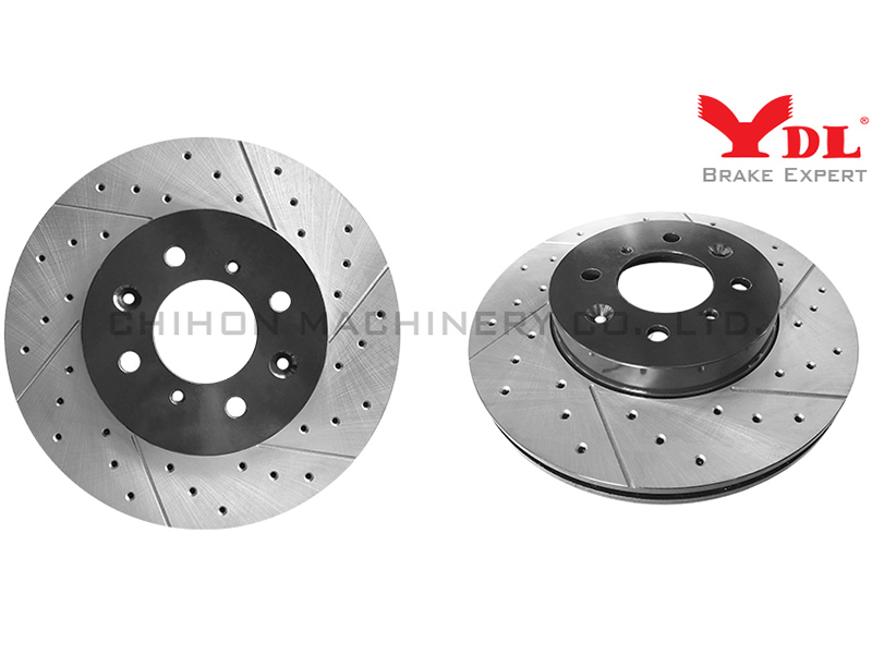 Pastillas Cerámicas Y Discos Perforados Kit De Frenos Delanteros Premium Para Honda Civic, Del Sol, Fit - Pastillas Cerámicas Rotores Perforados