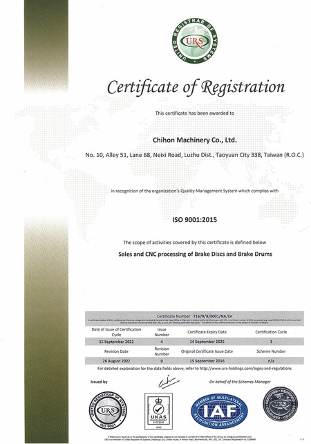 ISO 9001:2015 certified in 2022