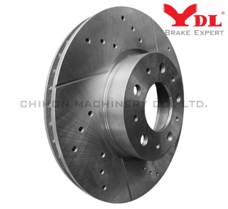 Disque perforé et rainuré pour VOLVO 740-760, 940-960 1983- - Disque perforé et rainuré VOLVO 6848902.