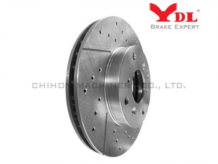 Disque de frein perforé et rainuré pour HONDA Accord 1998- - Disque percé HONDA 45251S84A00.