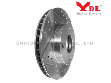Disque de frein perforé et rainuré pour NISSAN 2005- - NISSAN percé 40206-EE320.