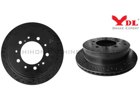 Rotor de freno delantero de rendimiento con revestimiento negro 42431-60290 para TOYOTA y LEXUS.