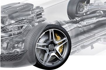 Pièces du système de freinage.