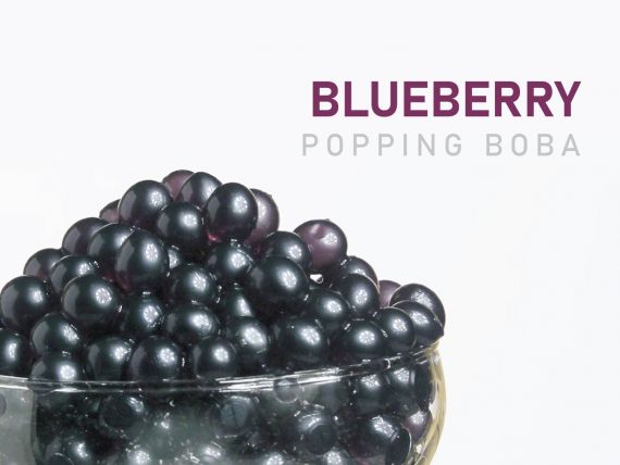 Blueberry Popping Boba 0% / 14% - Wholesale blueberry popping boba for beverage businesses