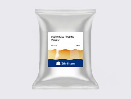 Custom Jelly Powder, Pudding Powder, Crema Topping Powder - Customized pudding powder for beverage stores.