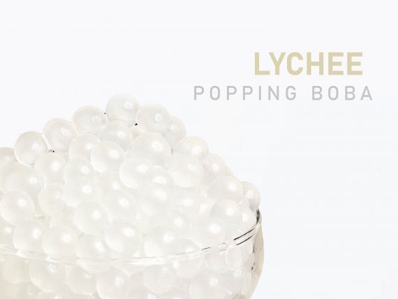 Lychee Popping Boba 0% / 14% - Wholesale lychee popping boba for beverage businesses
