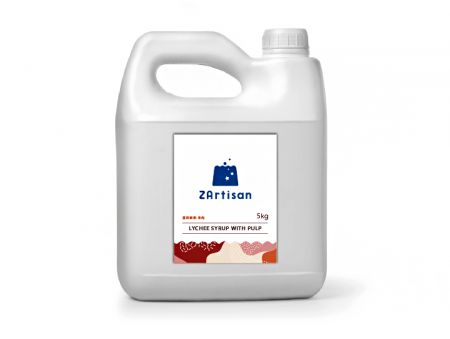 Lychee Syrup - Pulp - Wholesale lychee syrup with pulp for beverage businesses