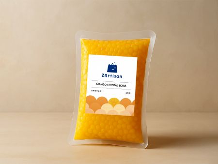 Mango Crystal Boba - Ready-to-use mango crystal boba for retail stores