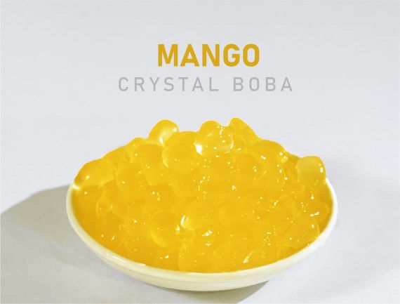 Mango Crystal Boba - Ready-to-use mango crystal boba for retail stores