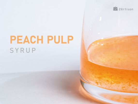 Peach Syrup - Pulp - Wholesale peach syrup with pulp for beverage businesses