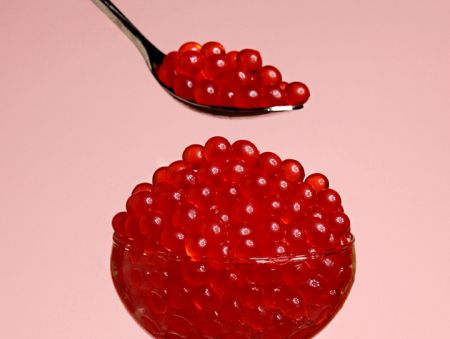 Raspberry Popping Boba 0% / 14% - Wholesale raspberry popping boba for beverage businesses