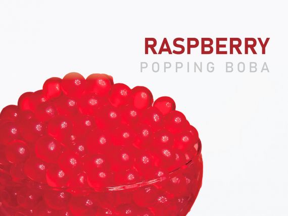Raspberry Popping Boba 0% / 14% - Wholesale raspberry popping boba for beverage businesses