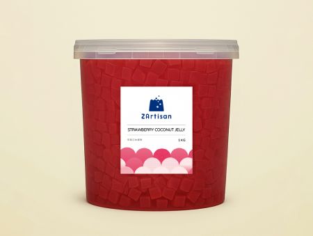 Strawberry Coconut Jelly - Strawberry coconut jelly for signature beverages