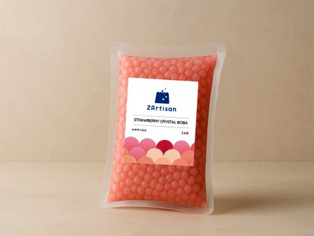 Strawberry Crystal Boba - Strawberry crystal boba for signature beverages