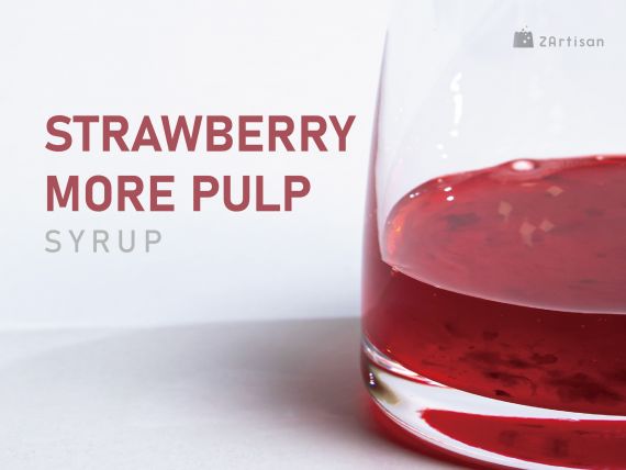 Strawberry Syrup - More Pulp - Wholesale strawberry syrup with more pulp for beverage businesses