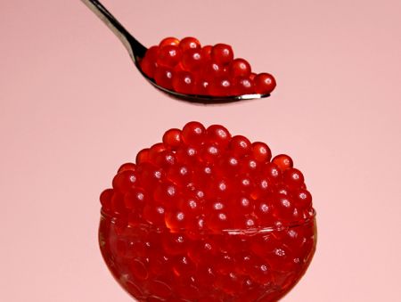 Strawberry Popping Boba 0% / 14% - Wholesale strawberry popping boba for beverage businesses