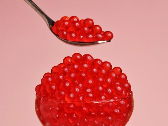 Strawberry popping boba factory