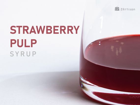 Strawberry Syrup - Pulp - Wholesale strawberry syrup with pulp for beverage businesses