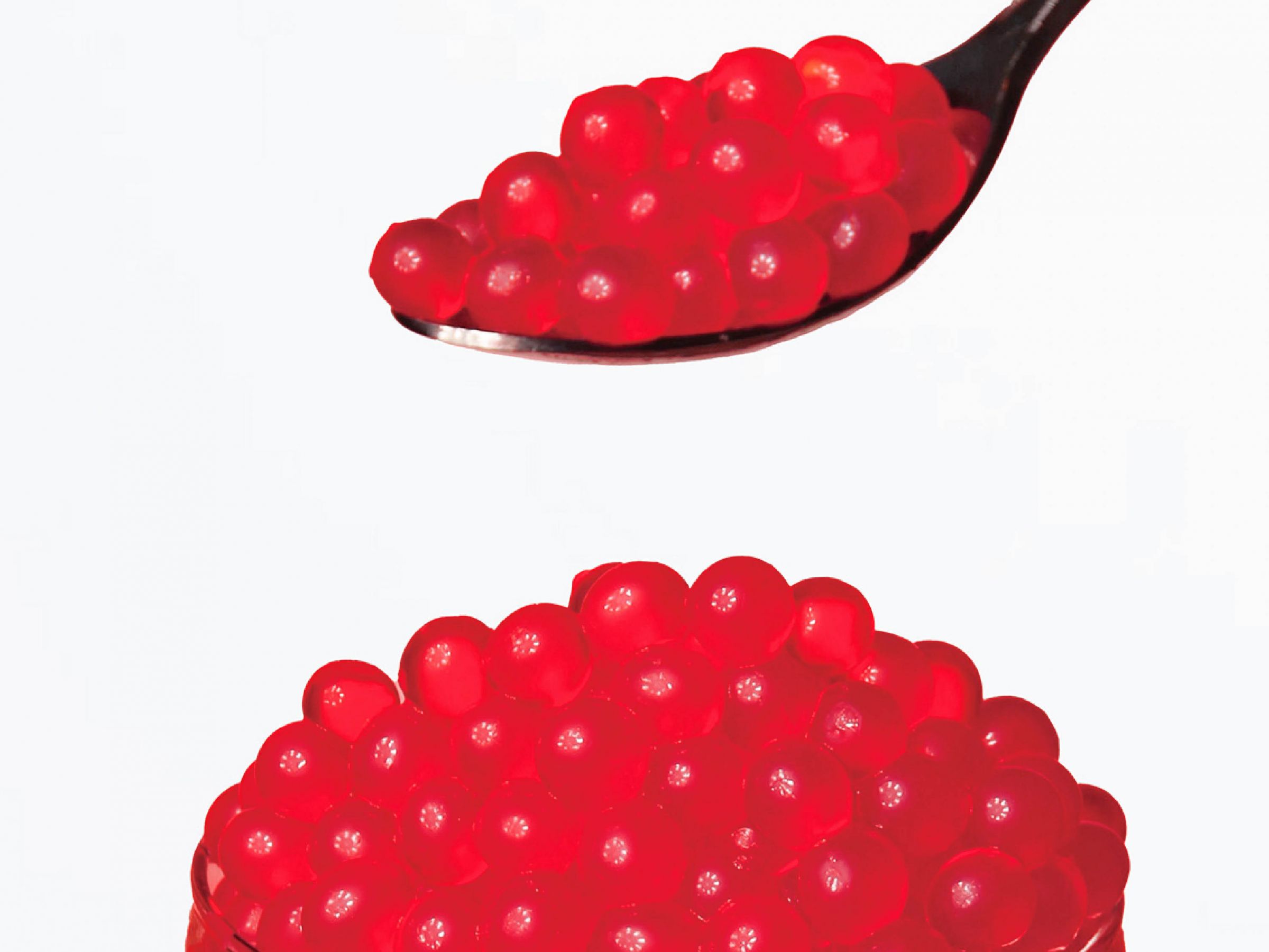 Strawberry popping boba factory