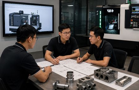 Engineers conduct specification verification by cross-checking physical components against engineering drawings, ensuring the accuracy and reliability of CNC machine design.
