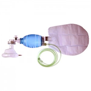 حقيبة PVC Ambu + قناع وسادة هوائية #3 - 550 مل - منفاخ PVC للإنعاش للأطفال للاستخدام الفردي + قناع وسادة هوائية #3 - 550 مل
