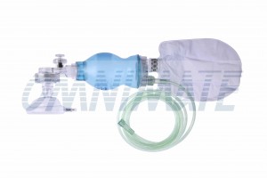 PVC Ambu-Beutel + Luftkissenmaske Nr. 1 - 350 ml - PVC Beatmungsbeutel für Säuglinge zur Einmalverwendung + Luftkissenmaske Nr. 1 - 300 ml