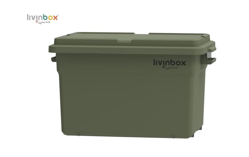 Interlocking Storage Tote Box with 72L Maximum Capacity | HA-72 ...