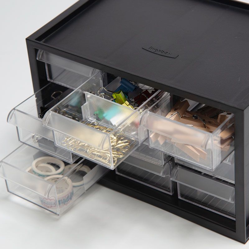 Organizador de escritorio grande de plástico con 14 cajones, Armario de  plástico para archivos: almacenamiento de oficina simplificado