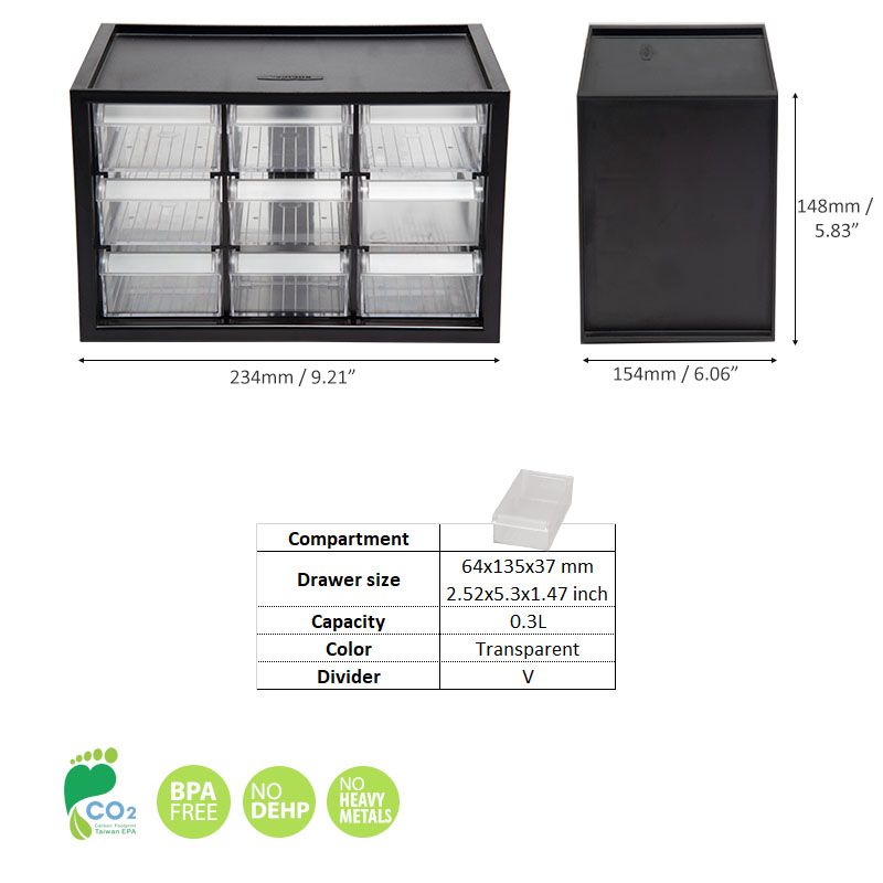 Pelican Mini Bin (6PCS), Plastic File Cabinet: Streamlined Office Storage