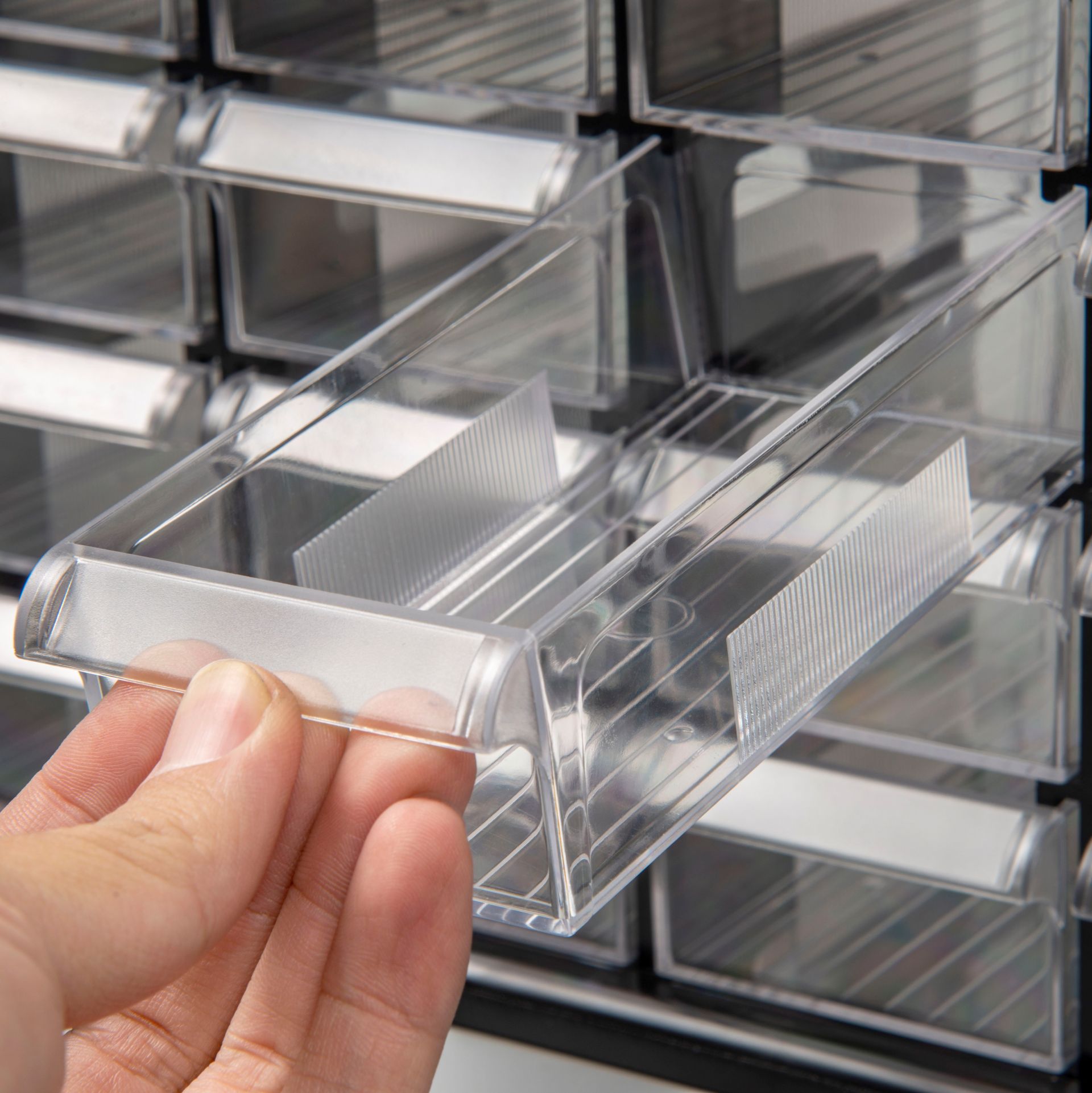 Small Desk Organizer, Stackable Organizer Drawers, Clear Desk