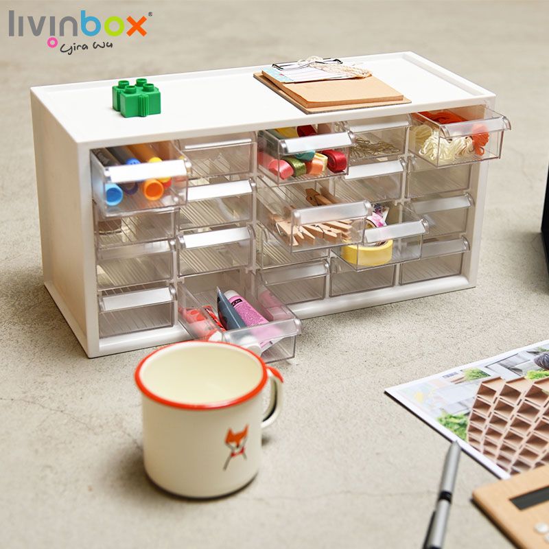Acheter Boîte de rangement tiroir de bureau, Mini tiroirs organisateur de  bureau artisanat en plastique