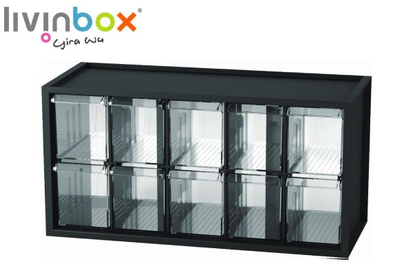 Separador de cajones de plástico para manualidades, divisor de 4 piezas,  organizador de almacenamiento, tablilla - AliExpress