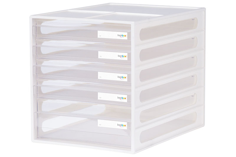 Boîte de rangement pour documents au format A4., Armoire à dossiers en  plastique : Rangement de bureau simplifié