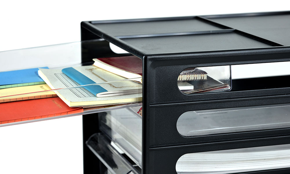 EXCEART 4 Stück ID-Aufbewahrungsbox praktischer Aktenkoffer  Desktop-Schublade schreibtischablage schreibtischgestell  Schreibtisch-Organizer für den