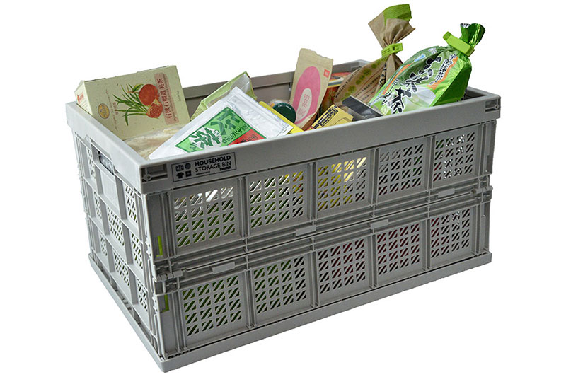  Paquete de 4 cajas de almacenamiento plegables, organizador de  cajones de plástico plegables, cesta de almacenamiento apilable para  alimentos, frutas, verduras, botellas, juguetes, cestas : Todo lo demás