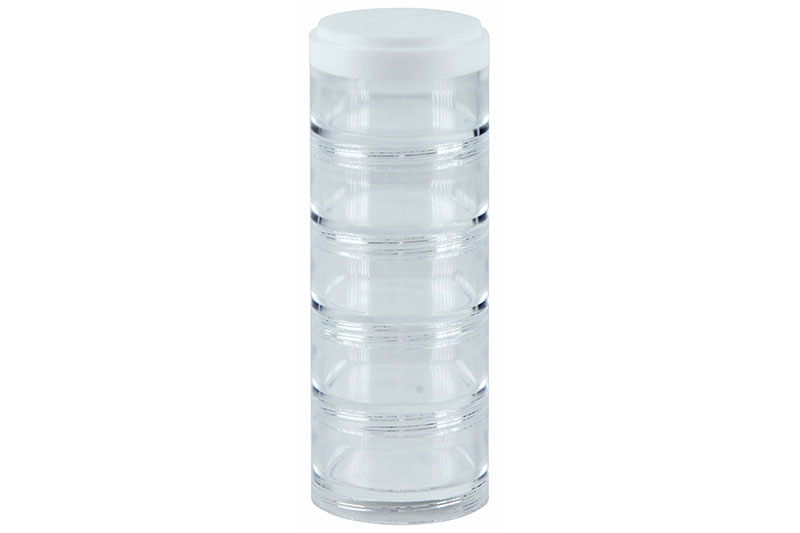 Stackable Storage Box 3-tier Craft Organizer Clear Compartment Containers  Safety