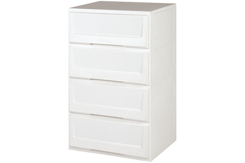 FlatPack Dresser with 4 Matching Drawers Plastic File