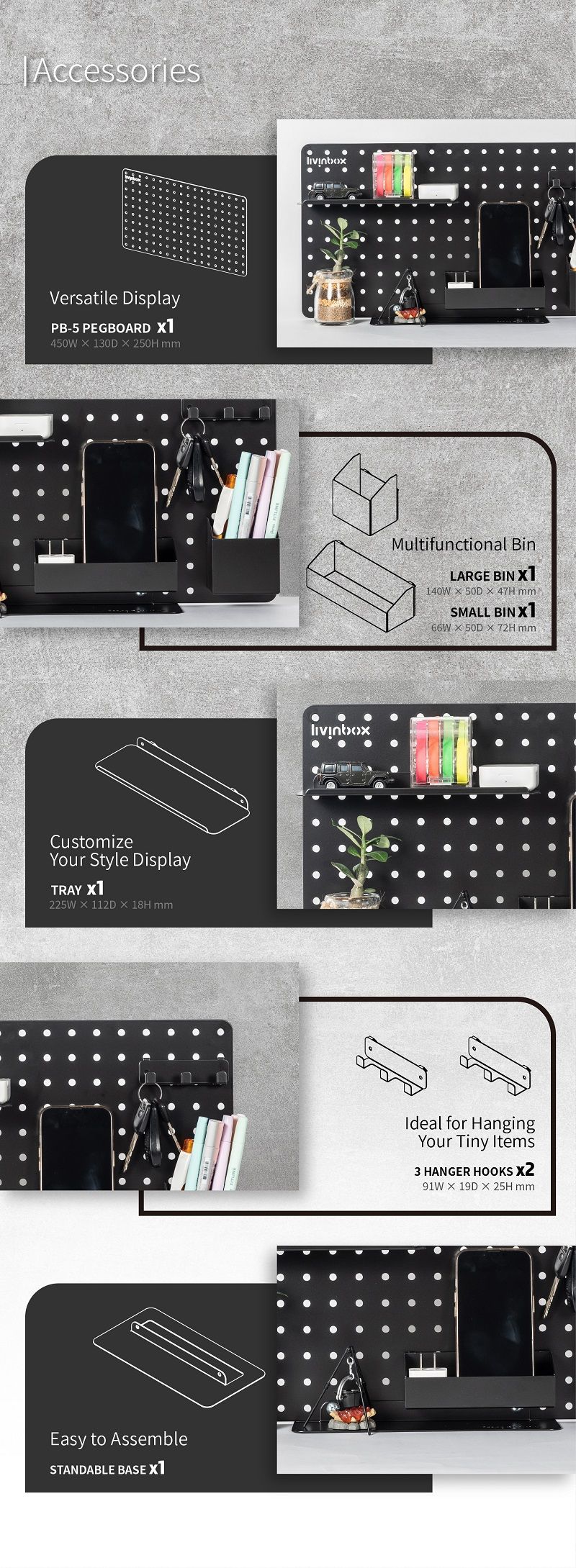 Introducing the livinbox Metal Pegboard Organizer | Plastic File ...