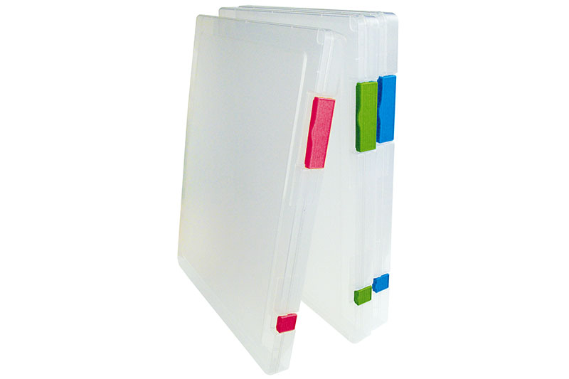 Slim Active-Use Project Case for 150 Sheets of B4 Sized Paper, Plastic  File Cabinet: Streamlined Office Storage