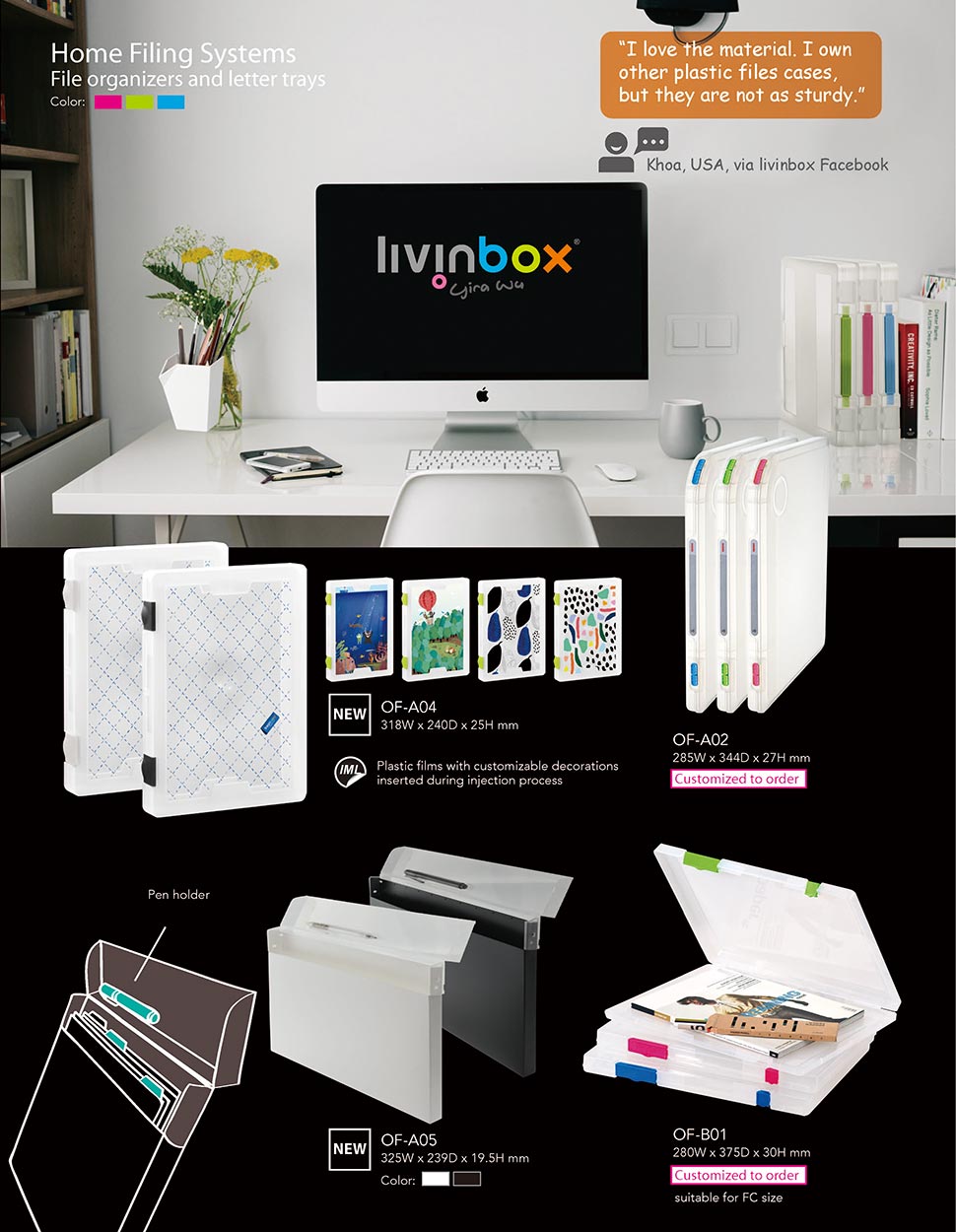 Classic Project Case for 150 Sheets of A4 Sized Paper | Plastic File ...