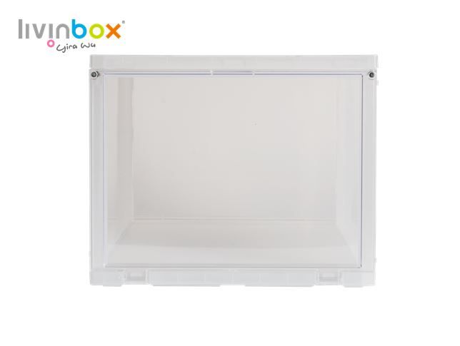 Drop Front Shoe Box - 15 Liter Volume, Plastic File Cabinet: Streamlined  Office Storage
