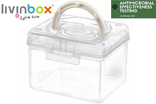 Portable Antibacterial Craft Organizer Box, 1.7 Liter, Plastic File  Cabinet: Streamlined Office Storage