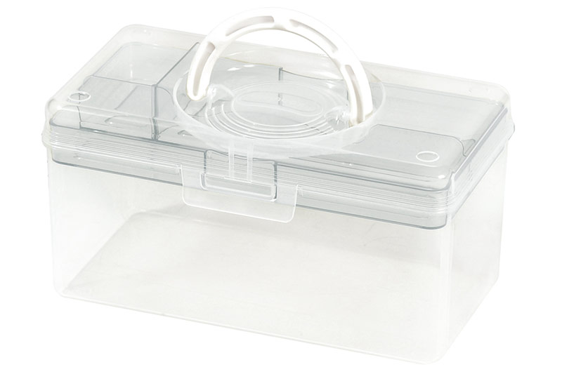 Caja organizadora de manualidades portátil, 12.6 litros, Armario de plástico  para archivos: almacenamiento de oficina simplificado