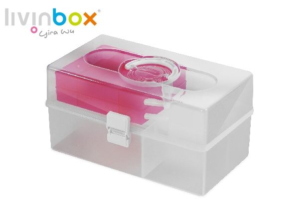 Portable Craft Organizer Box, 10 Liter, Plastic File Cabinet: Streamlined  Office Storage