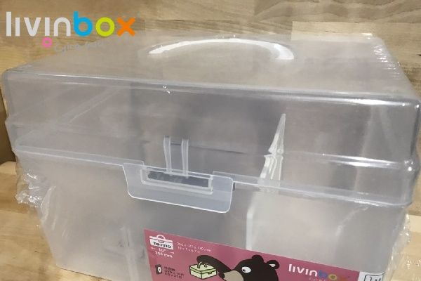 Organizador de plástico DUOFIRE, caja contenedora con divisores ajustables,  cuadrícula extraíble, con compartimentos para colgantes de joyas