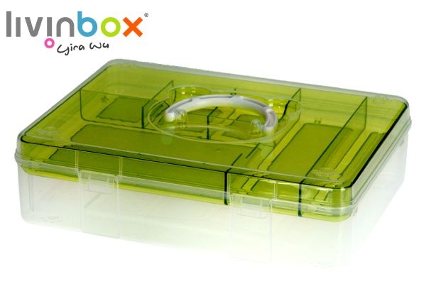 Caja organizadora de manualidades portátil, 5.3 litros., Armario de  plástico para archivos: almacenamiento de oficina simplificado