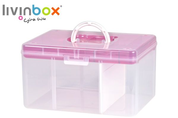 Caja Organizadora Estrabox con Manija 16L Natural-Gris - Tienda online Estra