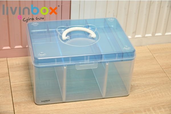 livinbox 6PCS PP Plastic Pelican Stackable Storage Bins Cubes