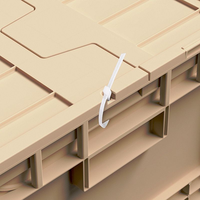 Plateau en bois pour bac de rangement en plastique de 60L avec couvercle  attaché, Armoire à dossiers en plastique : Rangement de bureau simplifié