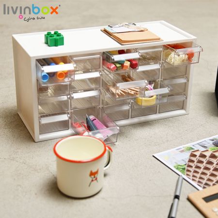 livinbox 20개 서랍이 있는 플라스틱 보관 상자